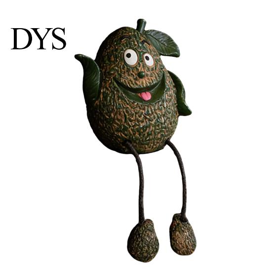 Sitter Divertenti con Frutta in Resina con Gambe Flessibili Pendenti, Statuette Bizzarre da Appendere ai Bordi, Personaggio Carino per Decorazione da Tavolo