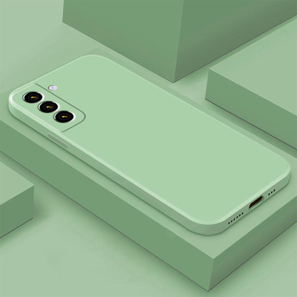 Suitable for Samsung Galaxy S25ultra Mobile Phone Case S24Plus Liquid Silicone S22 Straight Edge S23 Protective Case