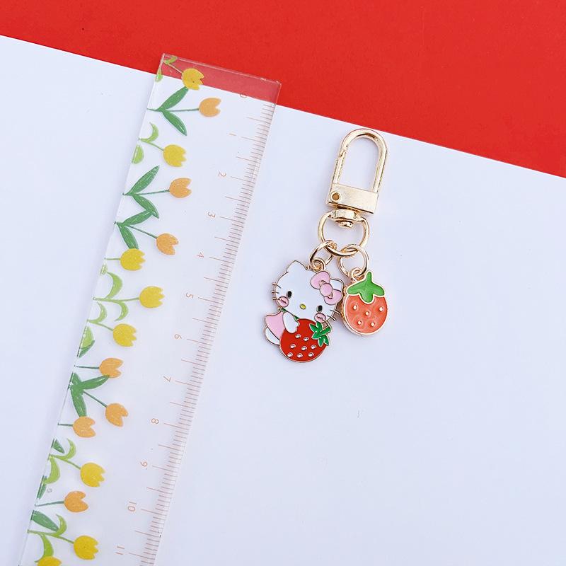 Hello Kitty Keychain: Cute Cat Backpack Charm Pendant for Students and Friends