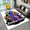 Tappeto Tappeto Gioco Cartone Animato 3D R-Rainbows Friends per Camera da Letto Soggiorno Divano Sala Giochi Zerbino Decorazione Casa, Tappeto Area Bambini Antiscivolo