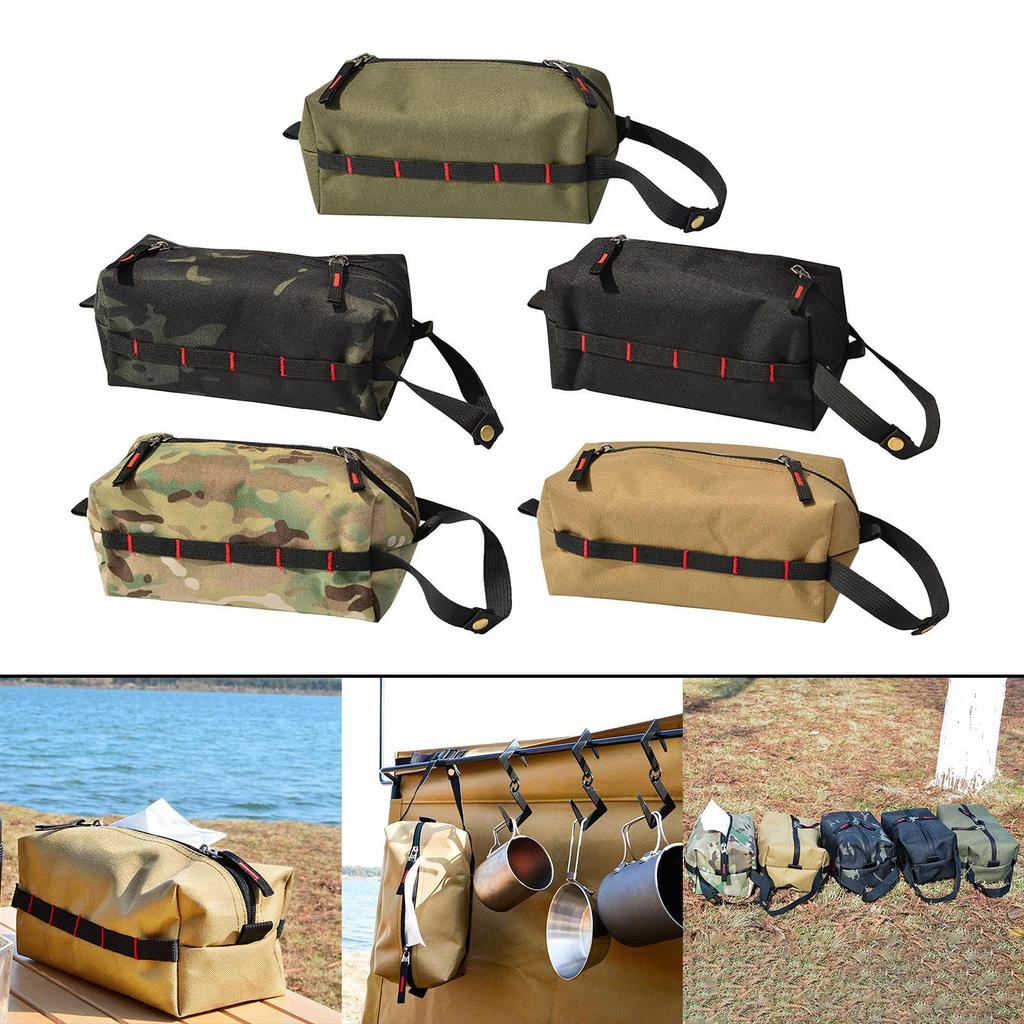 1pc Outdoor Portable Tissue Paper Holder Waterproof Cloth Facial Rectangle Napkin