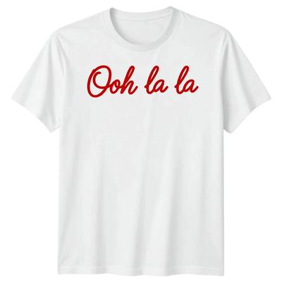 Ooh La La Französische Sprüche Ausdrücke Herren T-Shirt Damen Tee Grafik-T-Shirt