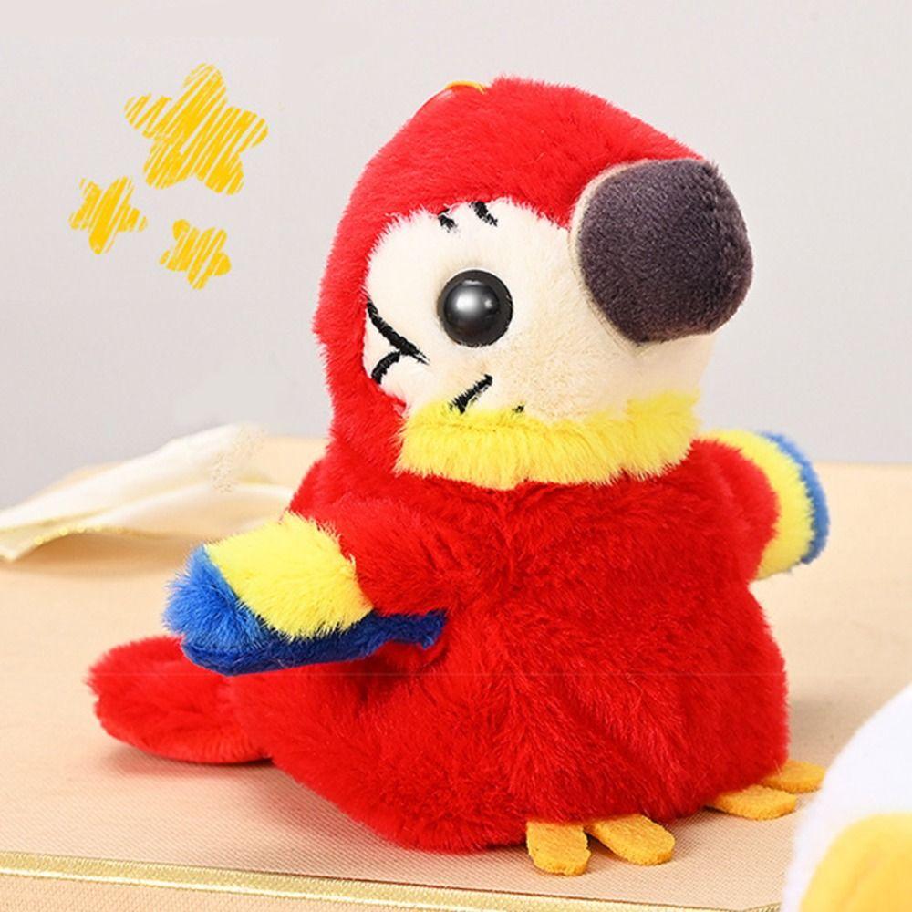 Cute Screams Dancing Parrots Plush Moving Wings Plush Stuffed Parrots  Kids Toy