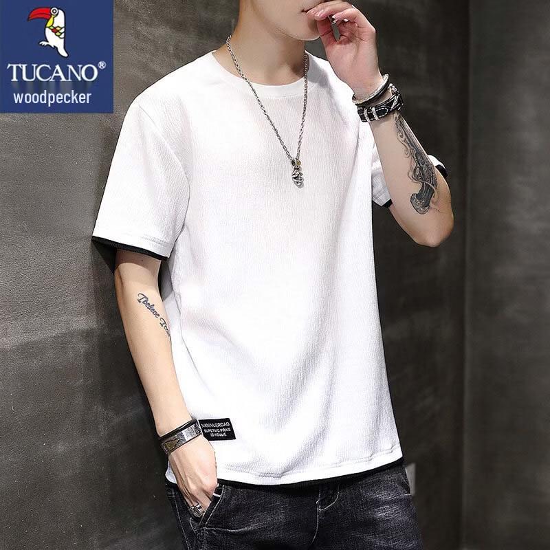 TUCANO Men s Ice Silk Linen Blend Short Sleeve T-Shirt XL