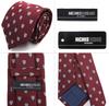 [MICHIKO LONDON] Michiko London Brand Necktie, Small Pattern, Emblem Pattern, 100% Silk, Crest, Jacquard Weave (B: Navy)