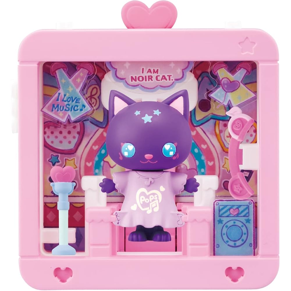 MegaHouse Snap Friends Noir Cat Rainbow Stage Action Toy for Ages 5 and Up