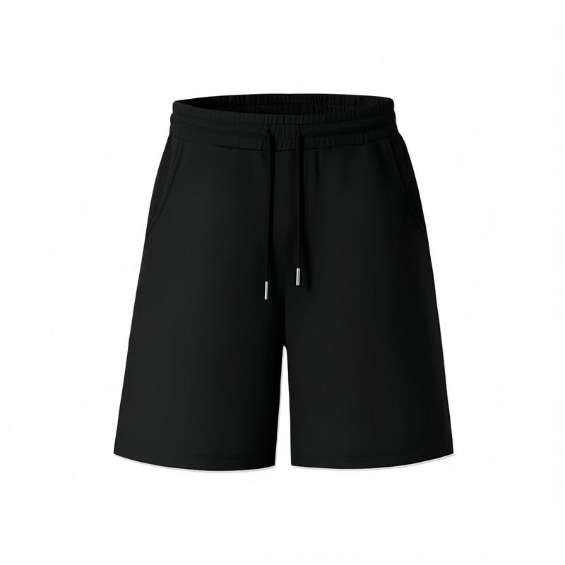 Terry Heavy Cotton Shorts Men's Summer Wear Loose Casual Sports Pants Japanese Solid Color Five Point Pants