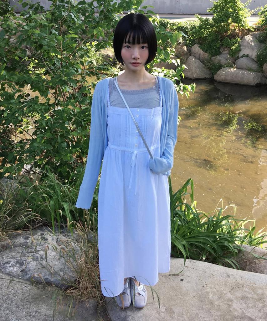 Lettedeupollin 023A Pure Sand Sleeveless Dress