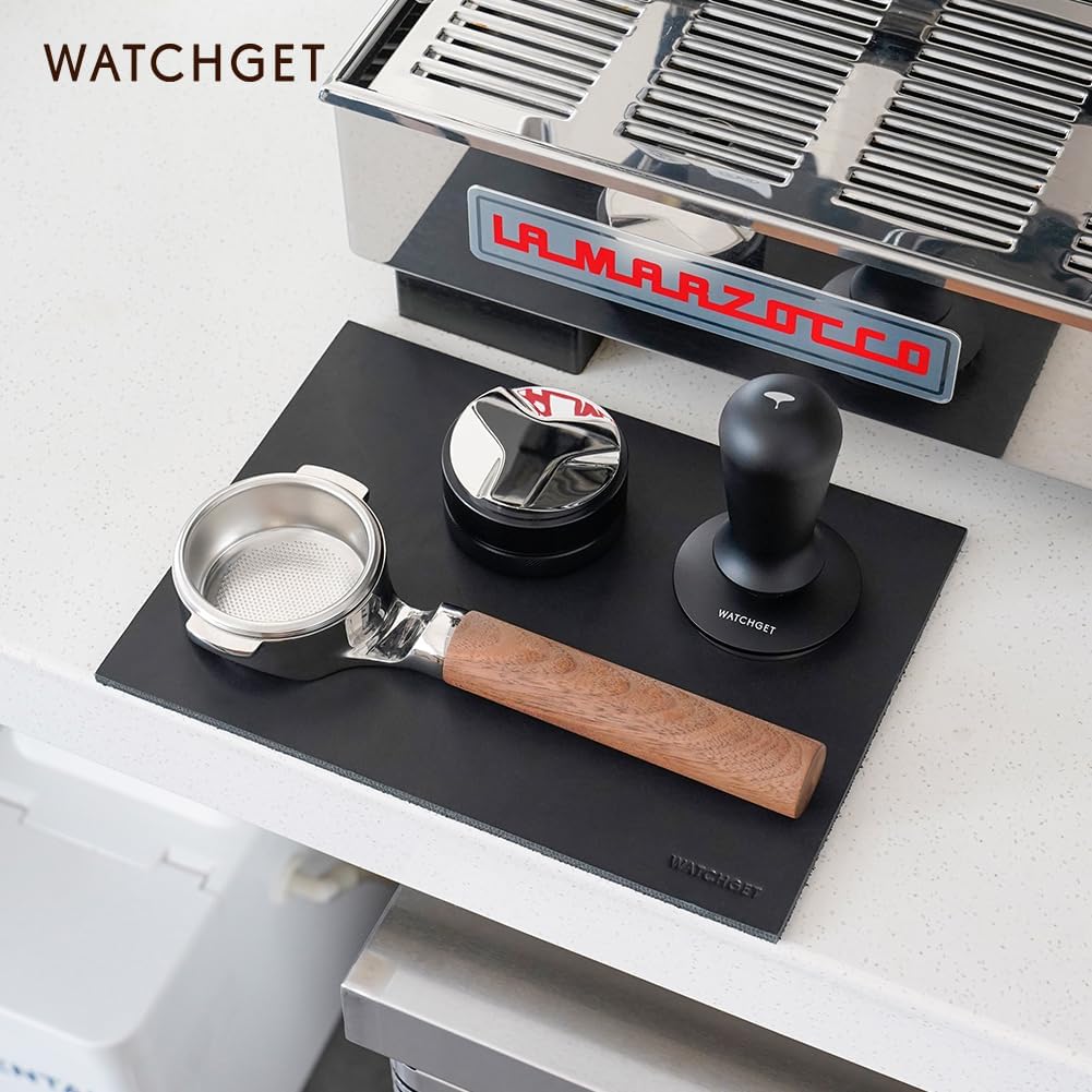 watchget 58mm Espresso Stainless Steel Coffee 30lbs Constant Pressure with Flat Calibrated Coffee Espresso Accessory for for and Commercial Use