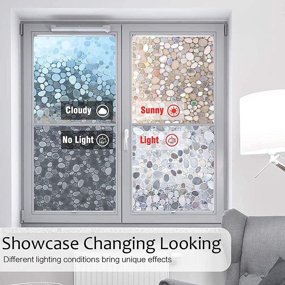 Removable Glass Window Film Static Cling Window Stickers New Window Privacy Film  Glass Windows