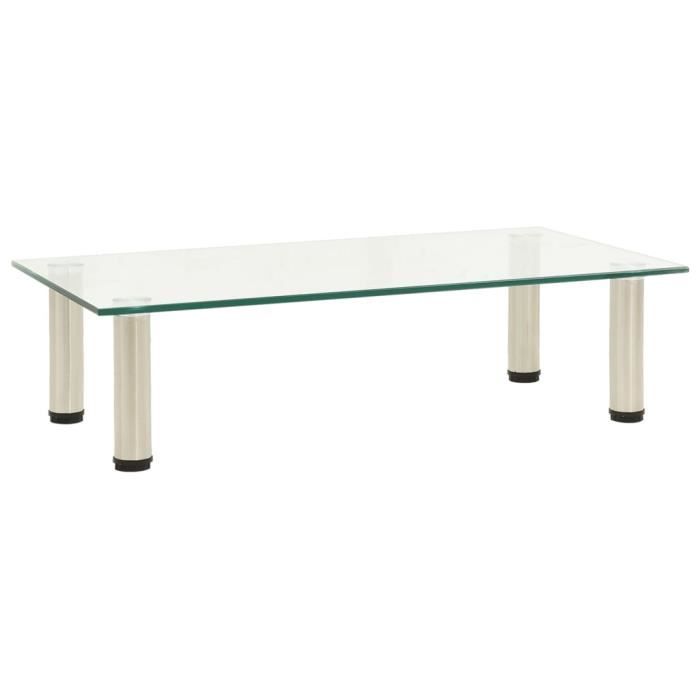 Meuble TV - VIDAXL - 322763 - Verre Trempé - 60x35x17 cm - Design Contemporain
