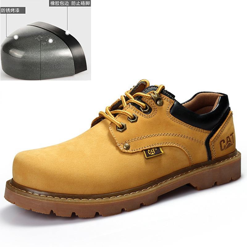 2/Scarpe da uomo Carter basse in pelle bovina di primo strato opache scarpe da lavoro anti-schiacciamento casual versatili