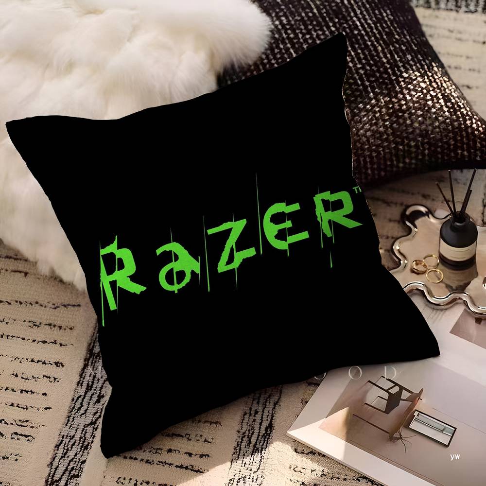 R-RAZER Logo Game Snake Cartoon Pillowcase Toon Gift Cushion Cover Bedroom Home Sofa Chair Seat Decor Pillow Case