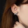 Yunzhiyu Yu Shuxin Yunwei Shirt with the Same Earrings, National Style, Crane Stud Earrings, Niche Design Sense of Old Earrings