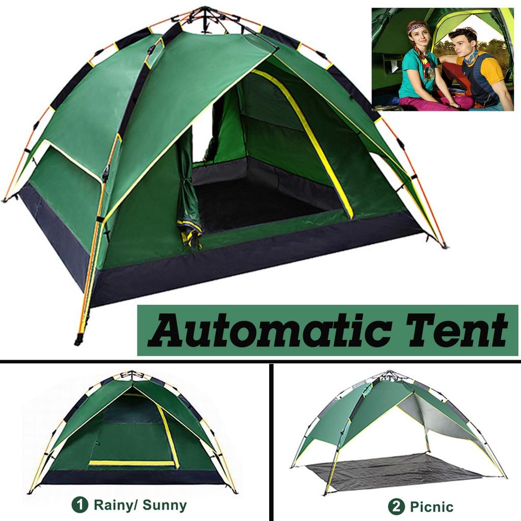 200 X 200 X 135cm 3-4 Person Dual Layer Waterproof Windbreak Portable Outdoor Equipment Camping Tent