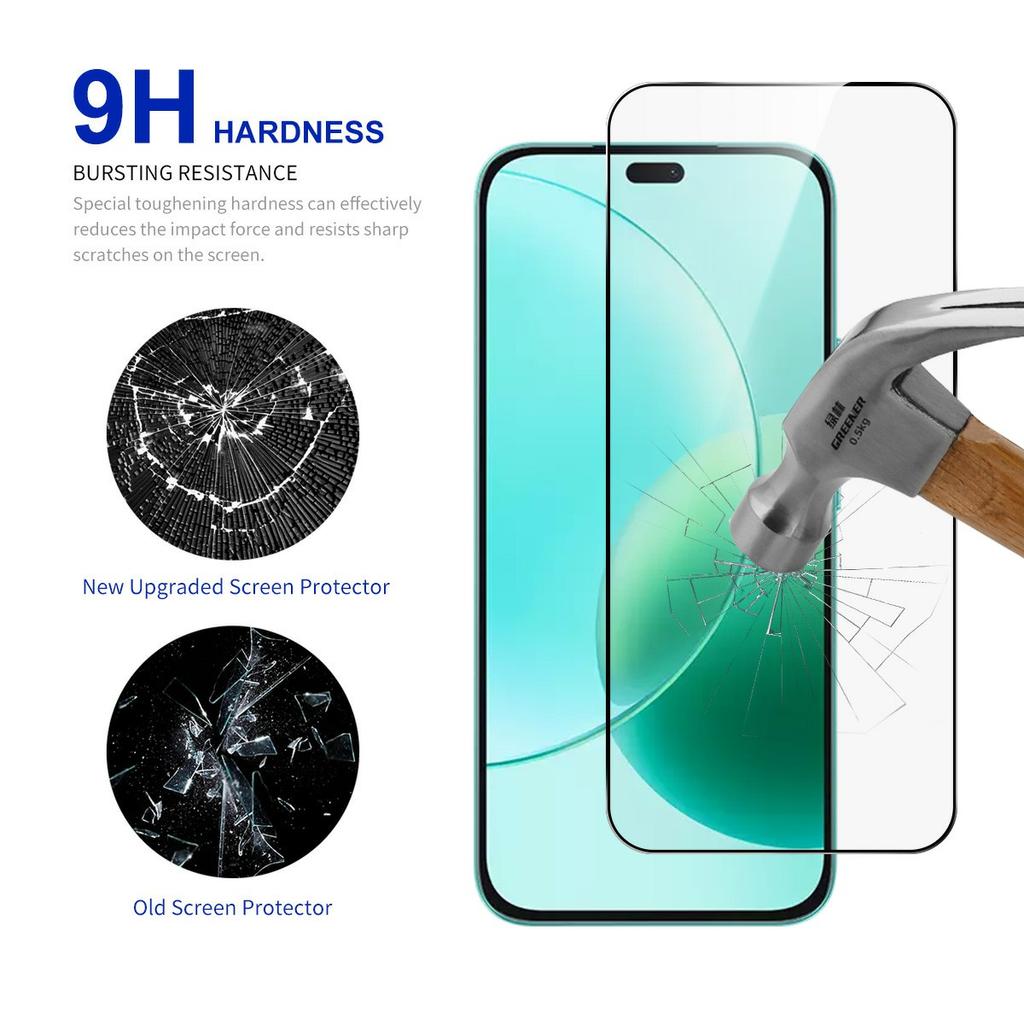RURIHAI 10Pcs For Honor 400 Lite High Aluminium-Silicon Glass Film 0.26mm 2.5D Screen Protector