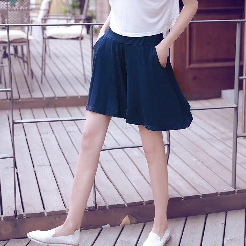 

Повседневные модальные широкие шорты больших размеров, простые свободные женские спортивные шорты One Size