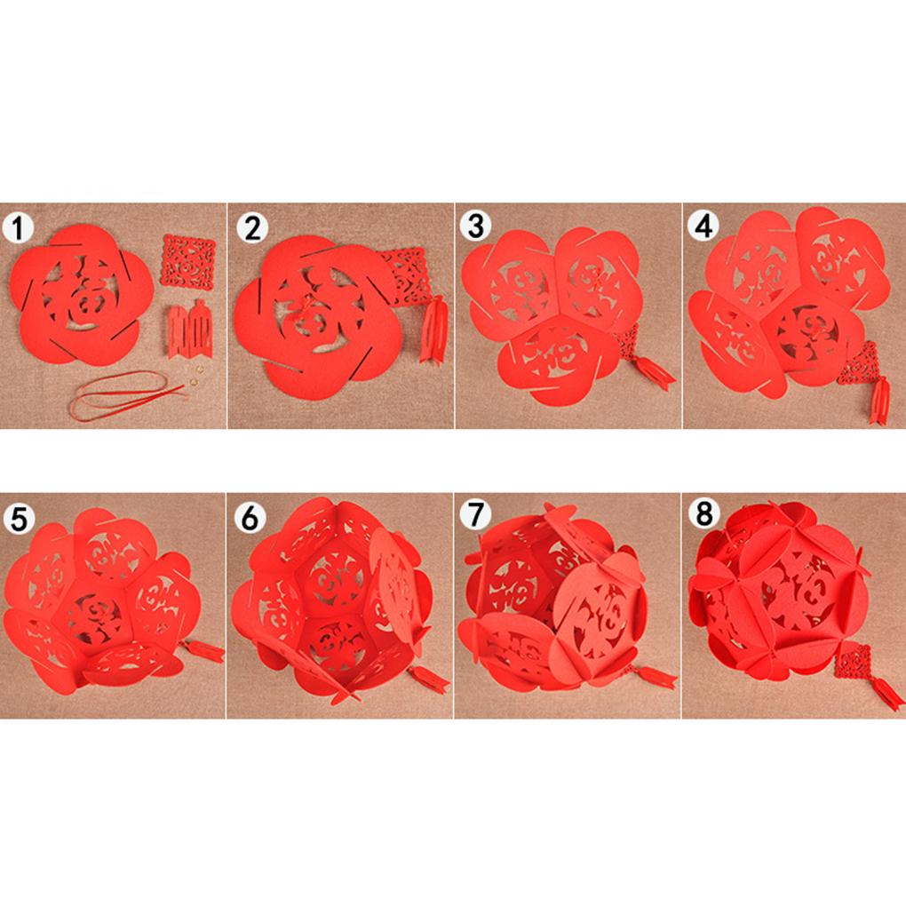 Lantern Chinese New Year Decorations Home Clear Pattern Contours Easy To Assemble Safe And Reliable