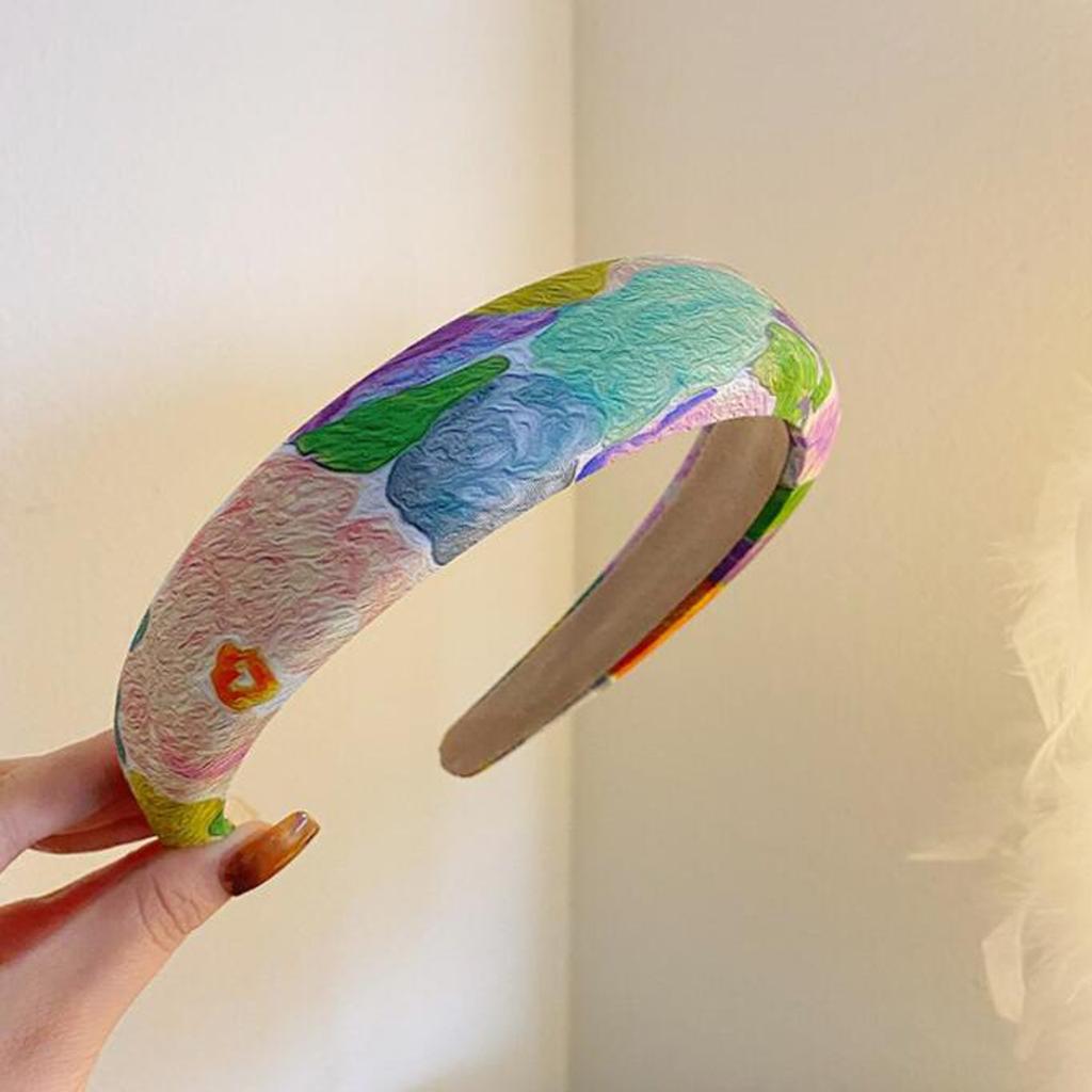 PROLY New Fashion Women Headband Fresh Painting Style Hairband Top Quality Turban Adult Headwear Hair Accessories