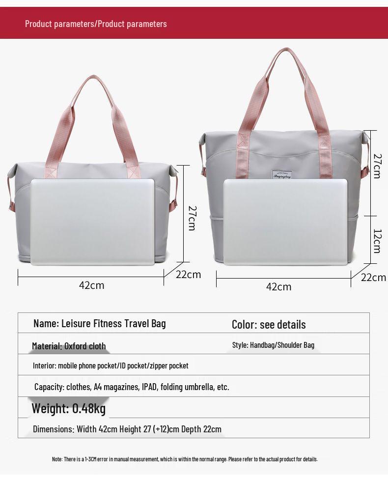 Lightweight Foldable Expandable Gym Bag with Large Capacity & Gift Customization