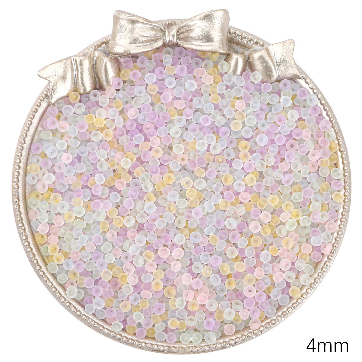 

Прозорі матові чеські скляні намистини Розсипний бісер для виготовлення ювелірних виробів своїми руками, шиття одягу, бісеру, аксесуарів 09 4mm 100cps