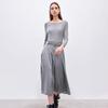ONLY Women's Ribbed Knit Midi Dress with Mixed Material Splicing