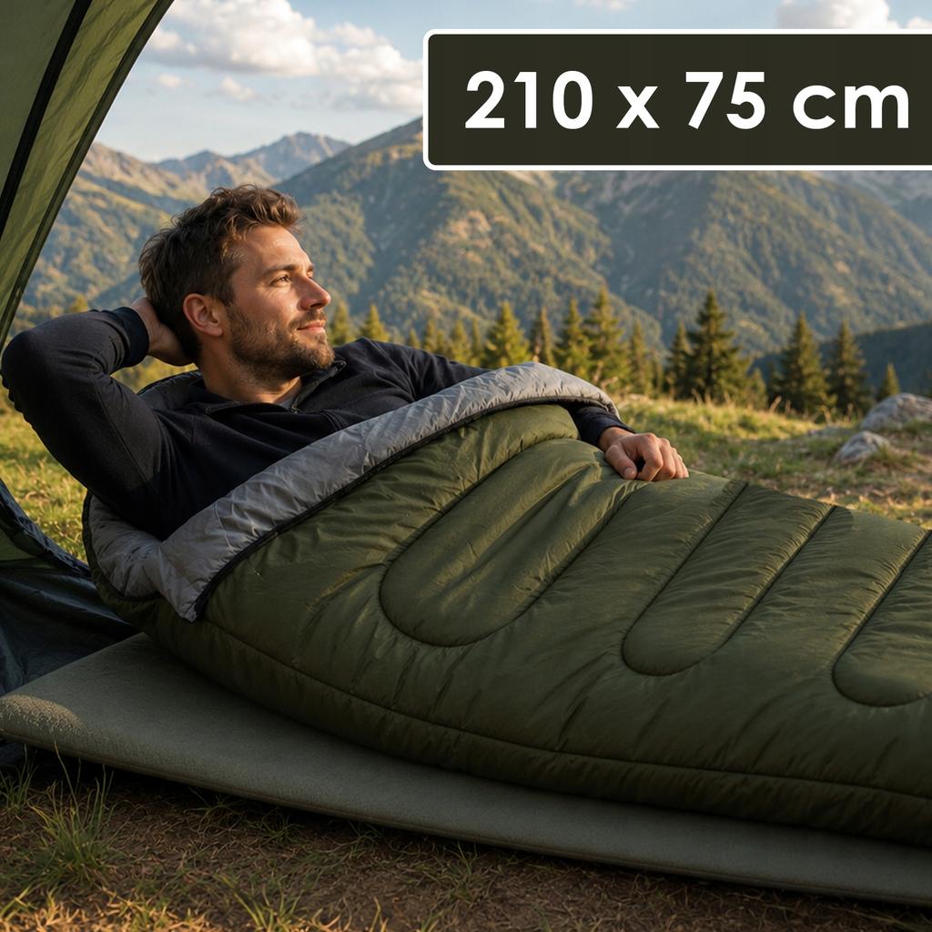 [PACZB] Lightweight camping sleeping bag for a tent, Mummy, 210x75cm, D1170
