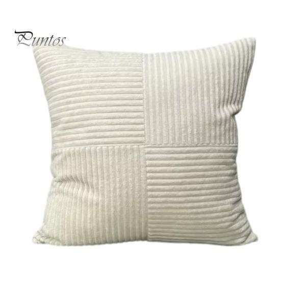 

Наволочка в смужку Контрастний колір Печворк Прихована застібка-блискавка 45*45 см Наволочка Спальня Вітальня Диван Новорічна вечірка бежевий