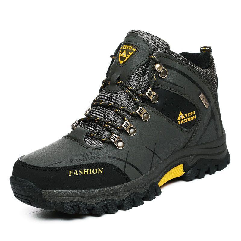 Men's Winter Snow Boots Warm And Waterproof Hiking Shoes With Elegant Look