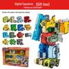 Power Rangers Alphabet & Number Transforming Robot Building Blocks Toy Set for Kids