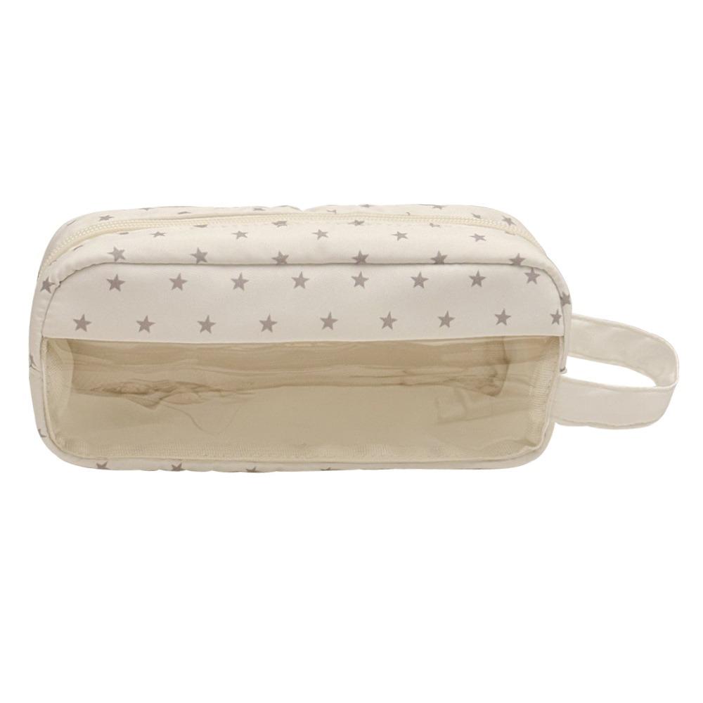 

Portable Pencil Case Star Pattern Stationery Storage Bag INS Pen Pouch School Supplies белый