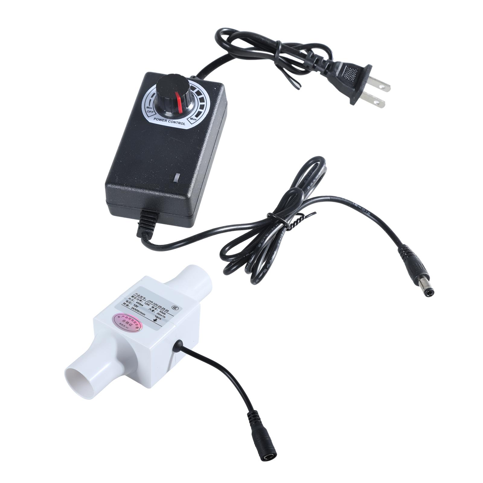 

Встраиваемый канальный вентилятор с регулятором скорости 12 В Вентиляционный вытяжной вентилятор Канальный вентилятор для нагрева воздуха Охлаждающий бустер 25MM