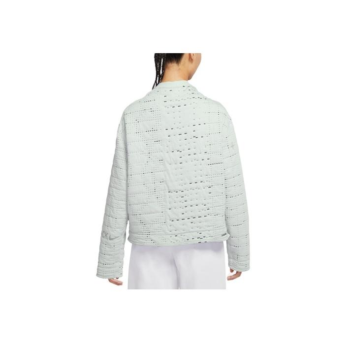 Nike Therma-Fit Adv Tech Pack Logo Bestickt Locker Einfarbig Rundhals Baumwollpullover Winter Damenpullover Hell-Silber DM6175-034