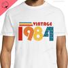 40th Birthday T-shirt 1984 Tshirt Birthday Souvenir Unisex for Unisex Happy Birthday T Shirt Retro Style TEE Gifts CONTTON Camisas