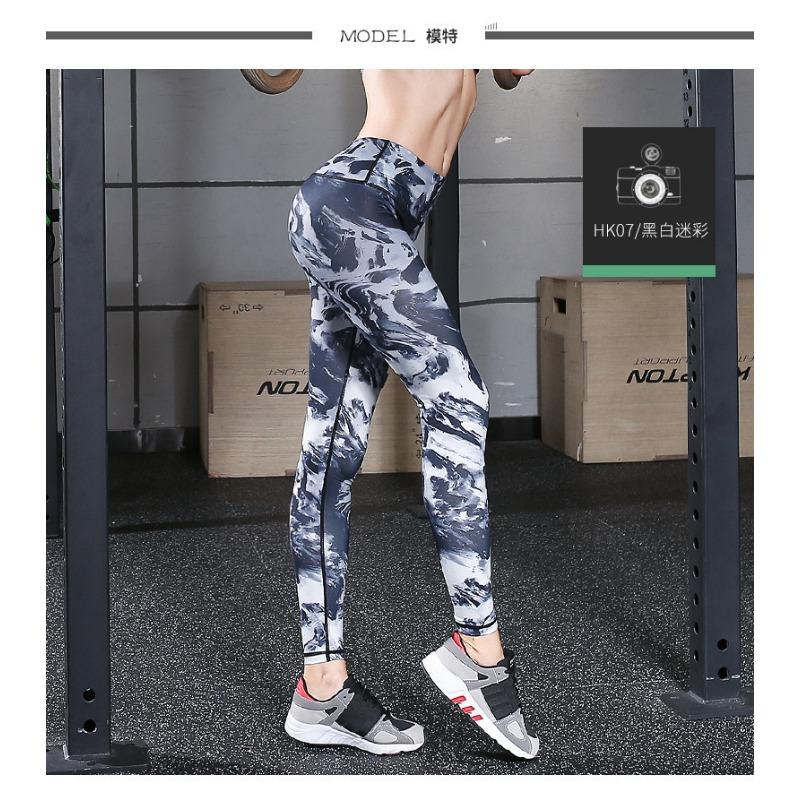 

Женские новые обтягивающие брюки с принтом и подъемом талии для занятий йогой S