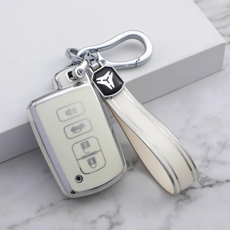 Silver Edge Smart Control Protector Shell Holder For Toyota Camry Corolla Rav4 Highlander Avalon  -  Car Key Case Cover