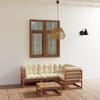 Day and Night - Day and Night 5-piece Garden Furniture Set and Solid Pine Wood Cushions