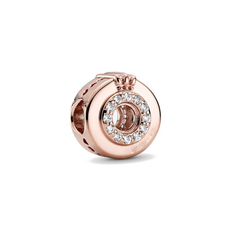 New Authentic Copper Plated Rosegold Heart Bird Butterfly Bead Charms Flower Charm Bead Charms Compatible With Pandora Bracelets Necklaces Women Diy J