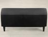 Cover For Double Bench, Footrest Pouf, Velvet, Black