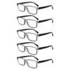 Turezing 5 Pack Reading Glasses Men Women Blue Light Blocking Spring Hinge HD Reader Eyewear