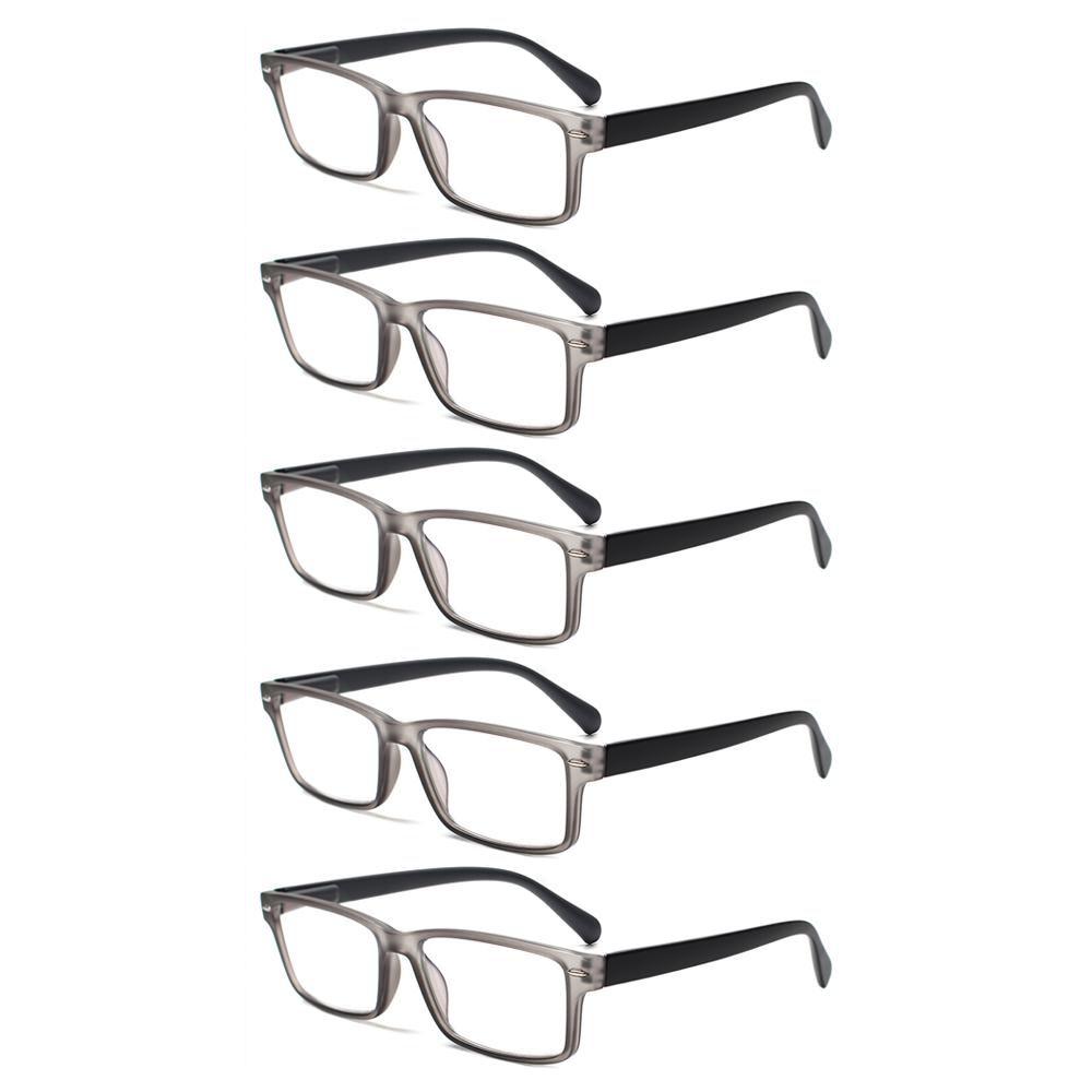 Turezing 5 Pack Reading Glasses Men Women Blue Light Blocking Spring Hinge HD Reader Eyewear