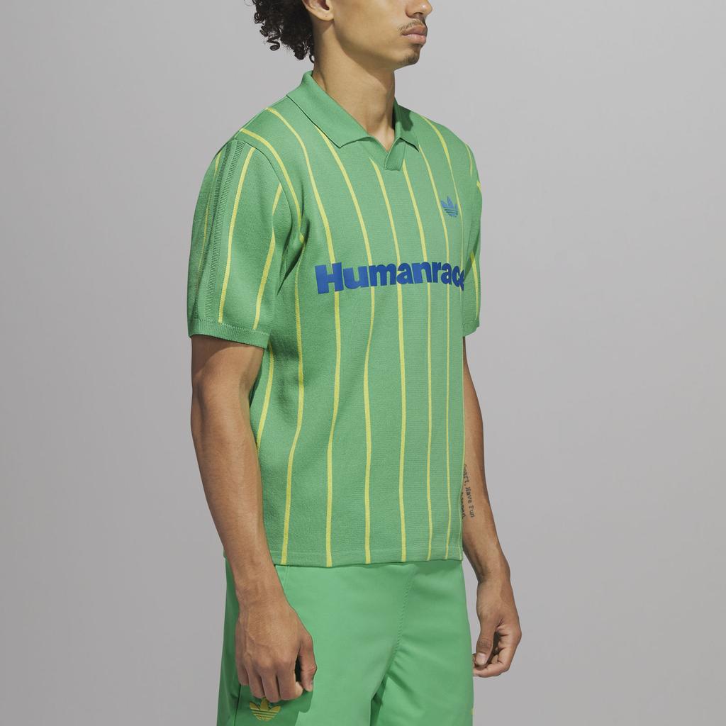 Adidas X Pharrell Williams Knit Jersey Semi Screaming Green Unisex Tops HU1106
