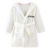 Flannel Cotton Kids Girls Hooded Bathrobe Letter Print Child Toddler Boys Bathing Towel Robe Cute Winter Baby Clothing Sleepwear