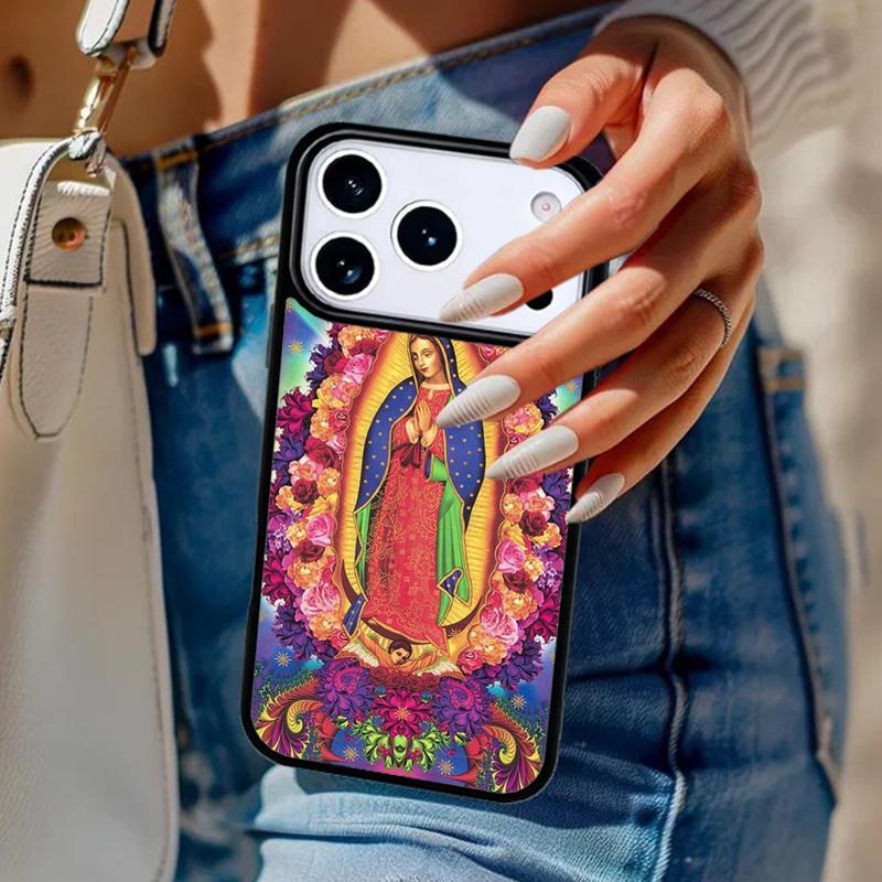 

Virgen De Guadalupe Virgin Mary Phone Case For iPhone 17 Air 14 15 13 12 Max Cover For Apple 16e 11 Pro Max Plus Coque iPhone 12pro max