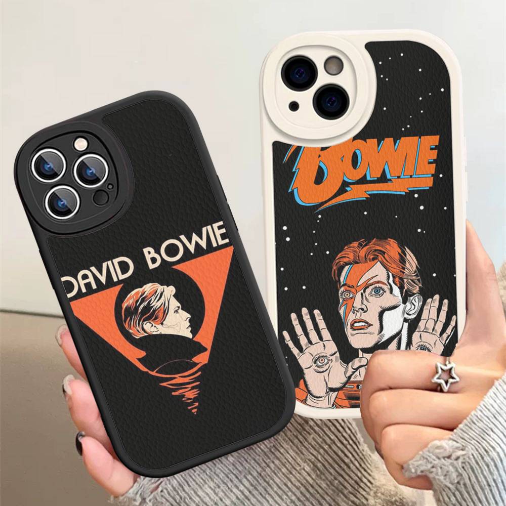 D-David-Singer B-Bowies Phone Case For iPhone 16 15 14 13 12 11 Pro Max Plus Leather Shockproof Cover