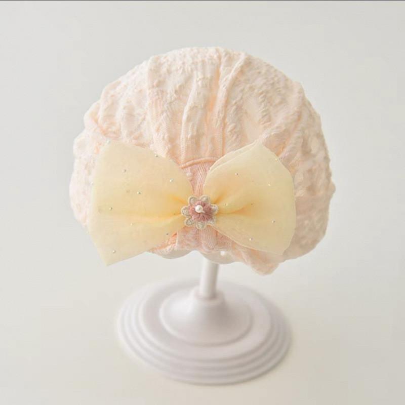 Baby Girl Spring Summer Lace Infant Hat With Sunshade And Breathable Design For Newborns