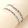 2Pcs Versatile Trendy Twisted Rope Chain Couple Bracelets For Women Men  Simple Bracelet Set Jewelry Accessories Gift
