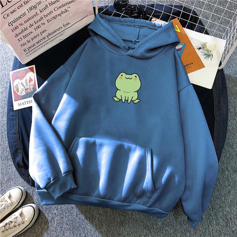 

2024 Fresh Style Sweet Hooded Sweatshirt - Japanese, European, American, and Korean Influence S озеро синий