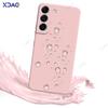 Luxury Square Liquid Silicone Cases for Samsung Galaxy S21 FE S22 Plus Ultra 5G 360 Soft Phone Back Covers Armor Coque