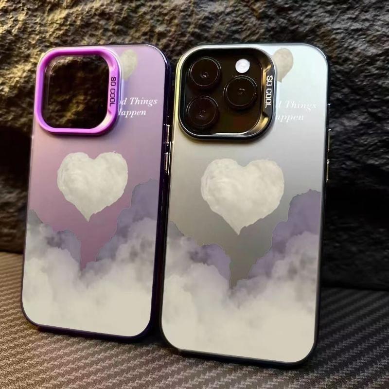 Cloud Love Phone Case For IPhone 17 16 15 Case IPhone 13 12 14 11 Pro Max Plus 16E 17Air Silicone Shockproof Cover